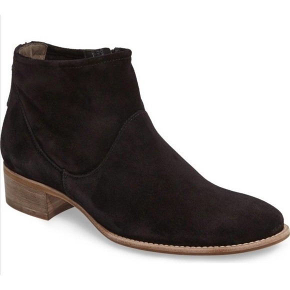 Paul Green Logan Black Suede Ankle Bootie US 6.5 Casual Boots Fall Staple - Picture 11 of 12